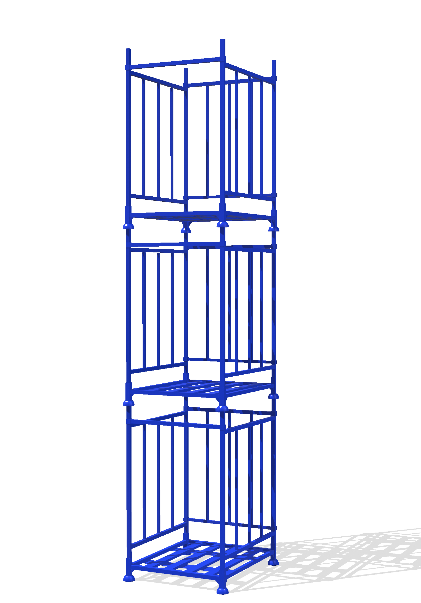 Stacked steel pallet system